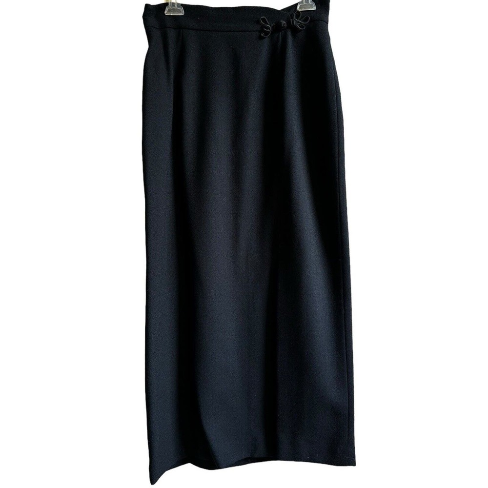 Vtg 90’s Women’s 10 Preston & York Long Worsted Wool Skirt Front Slit Lined